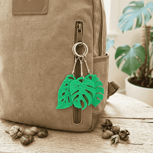 Monstera Leaf Keychain Trio (Set of 3)